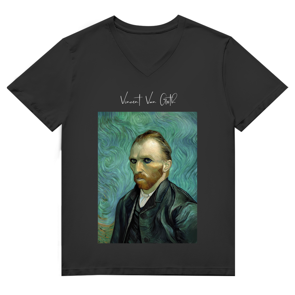 Herren Premium Bio V-Neck T-Shirt Vincent Van Goth