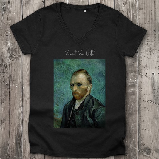Damen Premium Bio V-Neck T-Shirt Vincent Van Goth