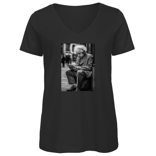 Damen Premium Bio V-Neck T-Shirt Albert