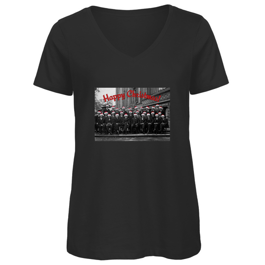 Damen Premium Bio V-Neck T-Shirt Die Wissenschaftler - Weihnachtsedition
